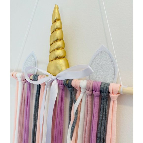 Shabby Chic Unicorn Hair Bow Clip Headband Holder Organizer Accessory Storage - Picture 2 of 2